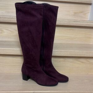 RON WHITE Rapisardi Elegant Burgundy Knee-High Boots size 40
